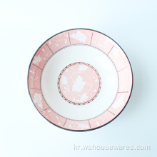 6.25 &#39;&#39;분홍색 식물 패드 인쇄 그릇